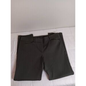 LOFT Womens Marisa Dress Pants 12P Green Straight Leg Slim Ankle Mid Rise